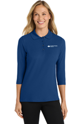 Womens Silk Touch 3/4-Sleeve Polo 