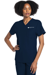 CLM-CK778A Unisex One-Pocket V-Neck Scrub Top 