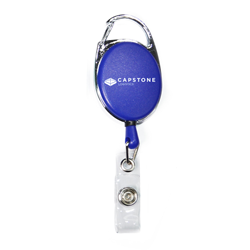 CAP-Badge Reel Oval Carabiner Retractable Badge Reel 